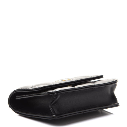 Chanel Lambskin Quilted CC Hook Card Holder Black 4 of 9