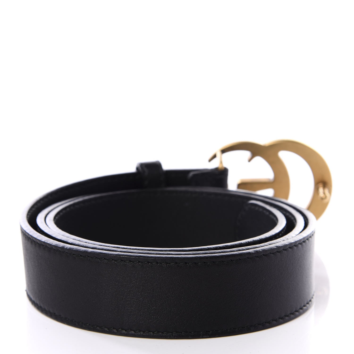 Gucci Calfskin Double G 30mm Belt 80 32 Black 2 of 5
