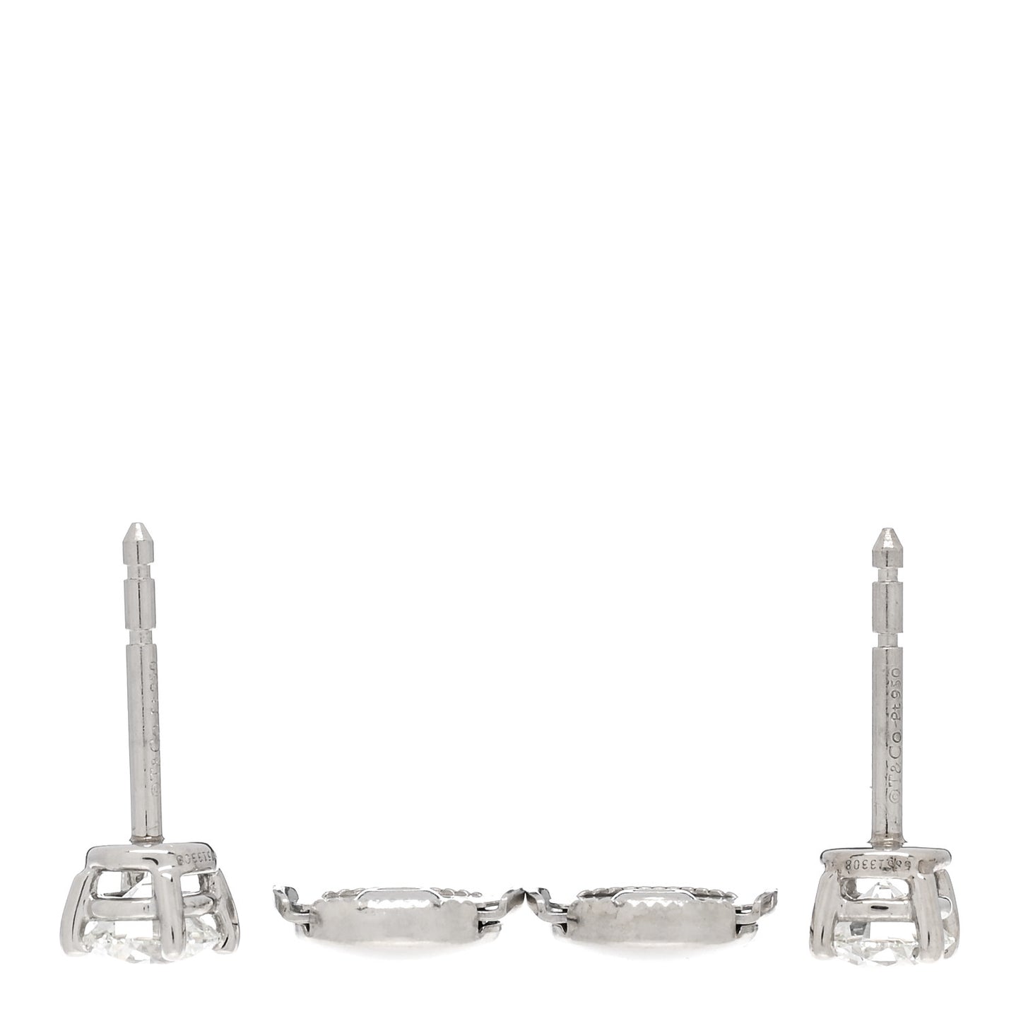 Platinum Diamond .78ctw Solitaire Earrings