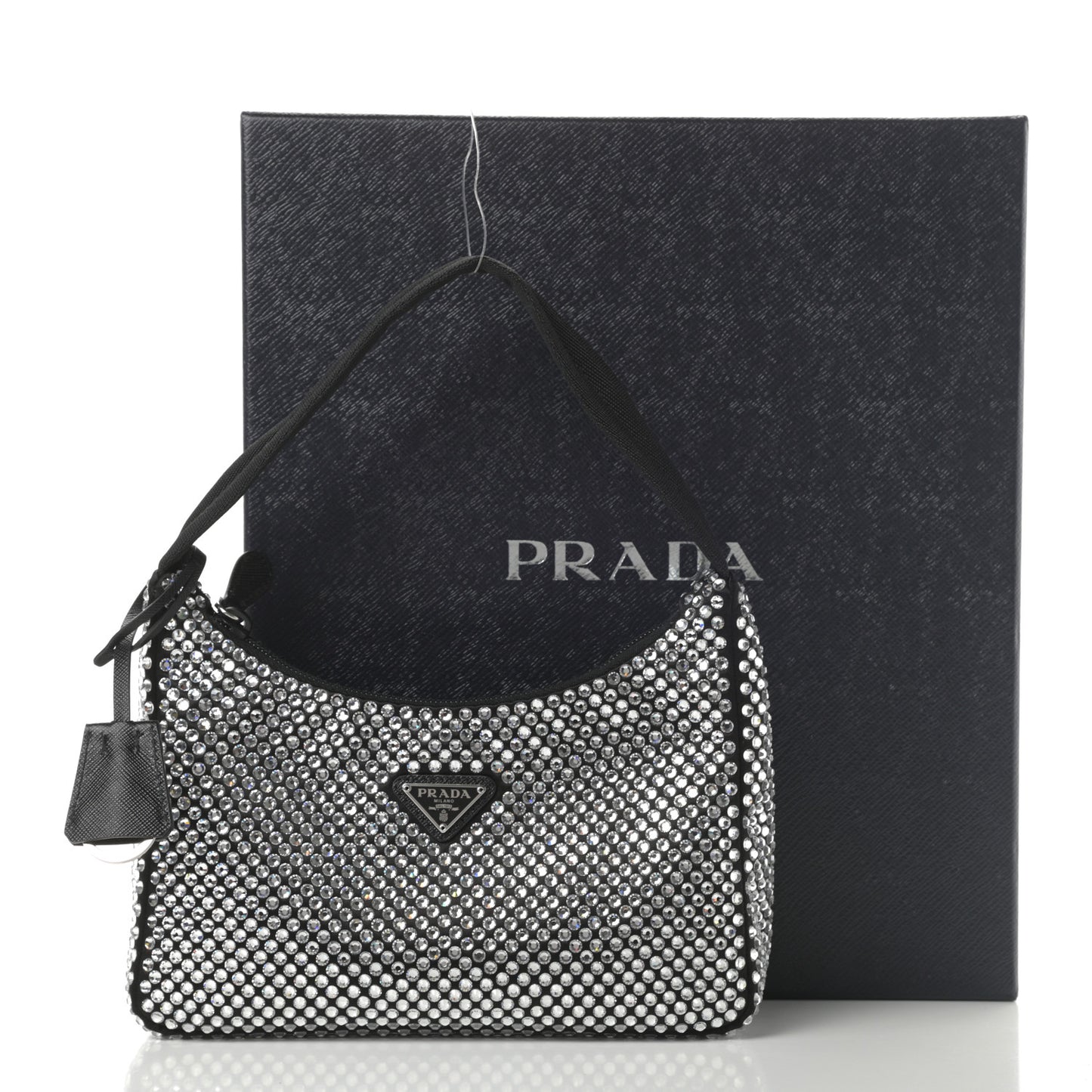 Satin Crystal Mini Re-Edition 2000 Bag Cristal