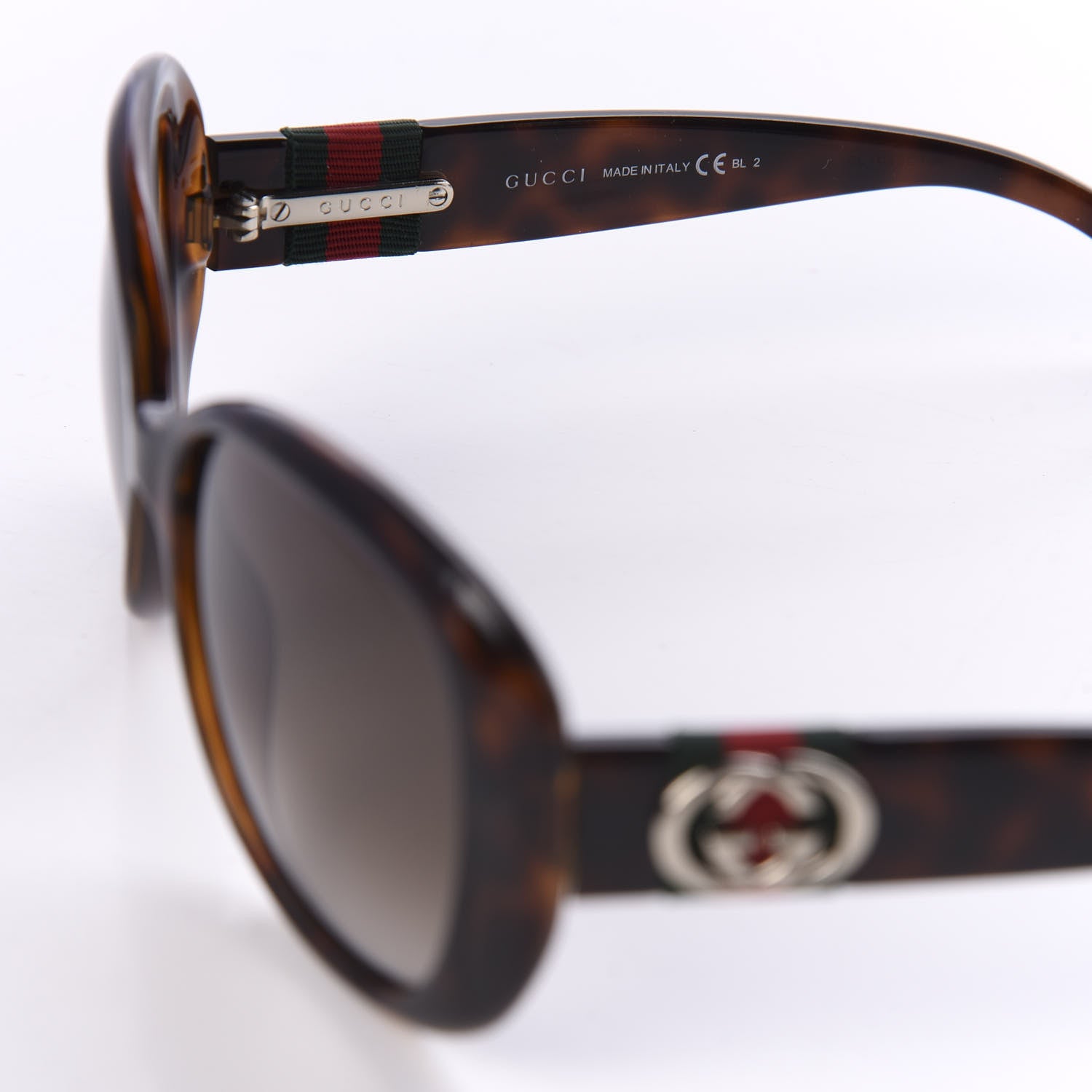 Gucci Optyl Frame Web Oversized Contrast Sunglasses 3644/S Tortoiseshell 5 of 8