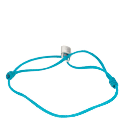 Louis Vuitton Sterling Silver Lockit Adjustable Cord Bracelet Blue 2 of 3