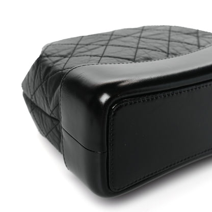 Chanel Aged Calfskin Quilted Small Gabrielle Backpack Black 8 of 9