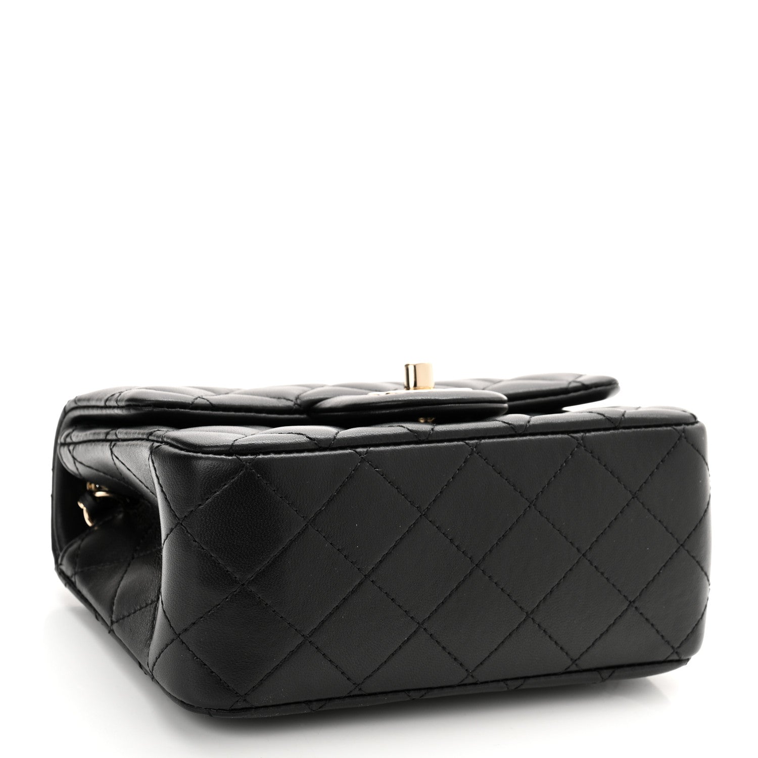 Chanel Lambskin Quilted Enamel Mini Pearl Crush Flap Black 4 of 11