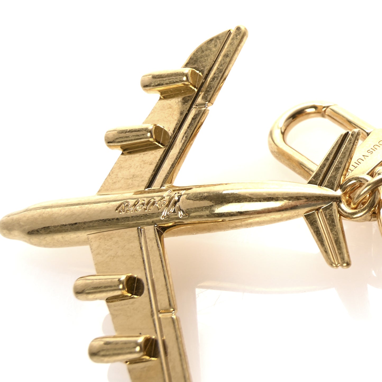 LV Plane Bag Charm Key Holder Gold