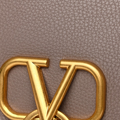 Valentino Garavani Pebbled Calfskin VRing Tote Bag Clay 10 of 10