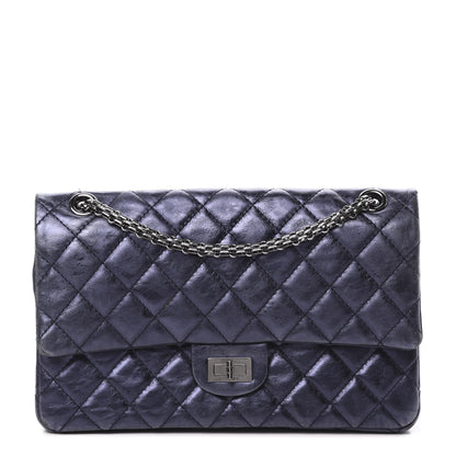 Chanel Metallic Calfskin Quilted 2.55 Reissue 226 Flap Marine Fonce 1 of 15
