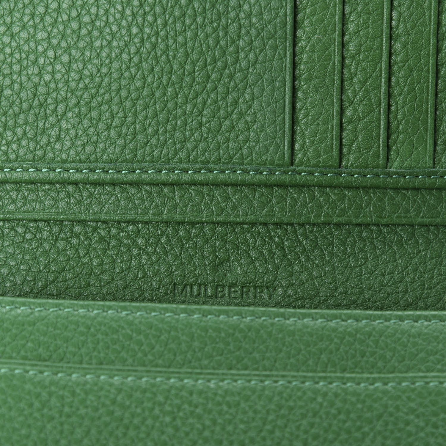 Mulberry Small Classic Grain Tree French Purse Wallet Green 8 of 9