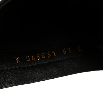 Chanel Stretch Lambskin Cap Toe CC Uniform Short Boots 37 Black 9 of 9