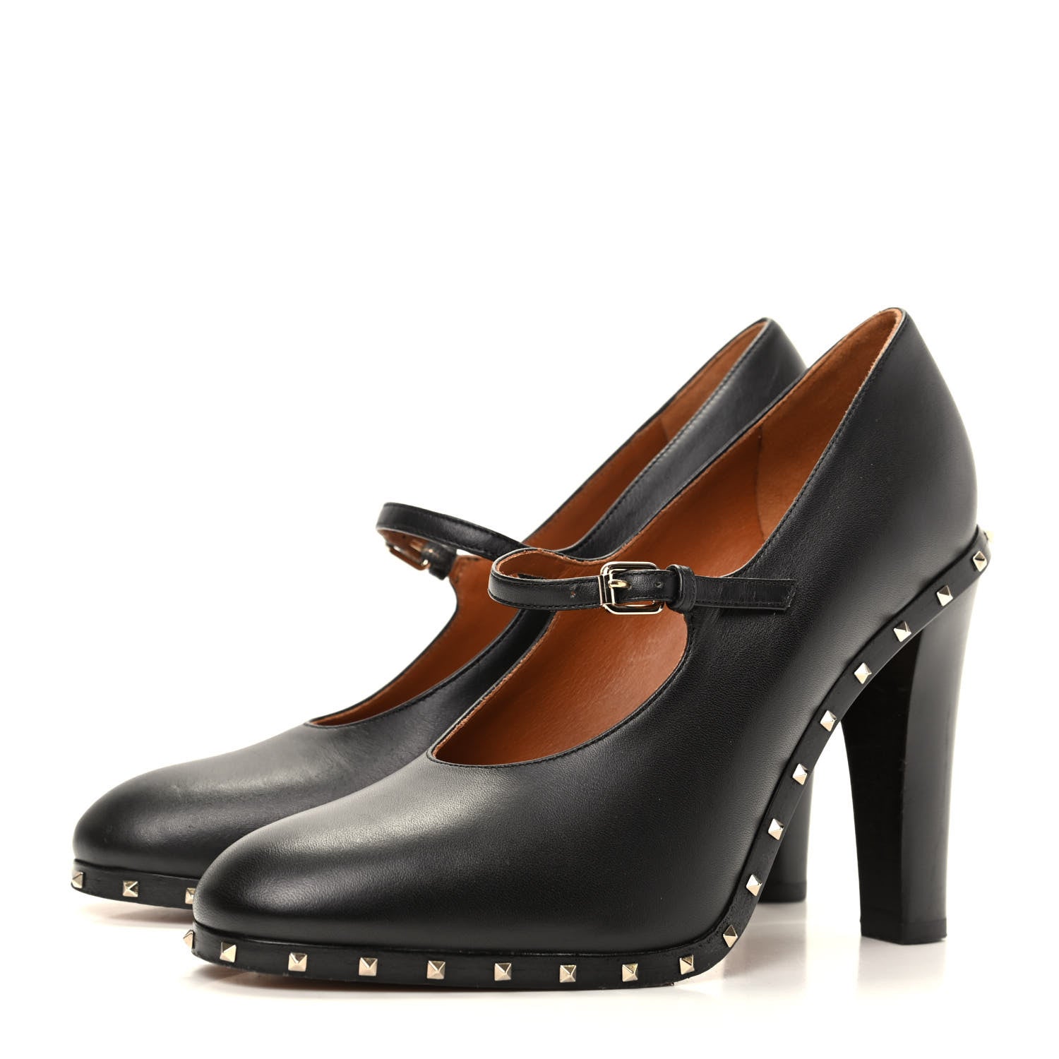 Valentino Garavani Calfskin Soul Rockstud Mary Jane 110mm Pumps 36 Black 3 of 9