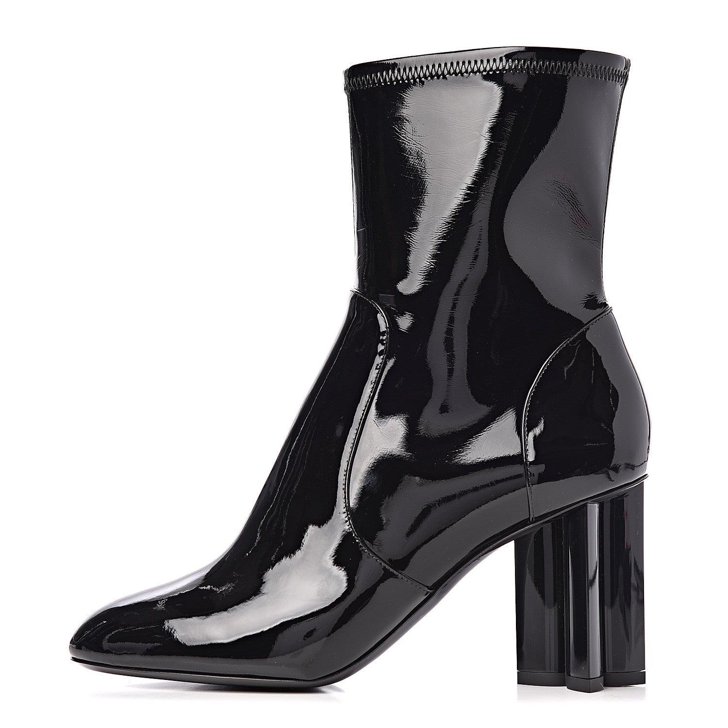 Louis Vuitton Patent Silhouette Ankle Boots 39 Black 1 of 8