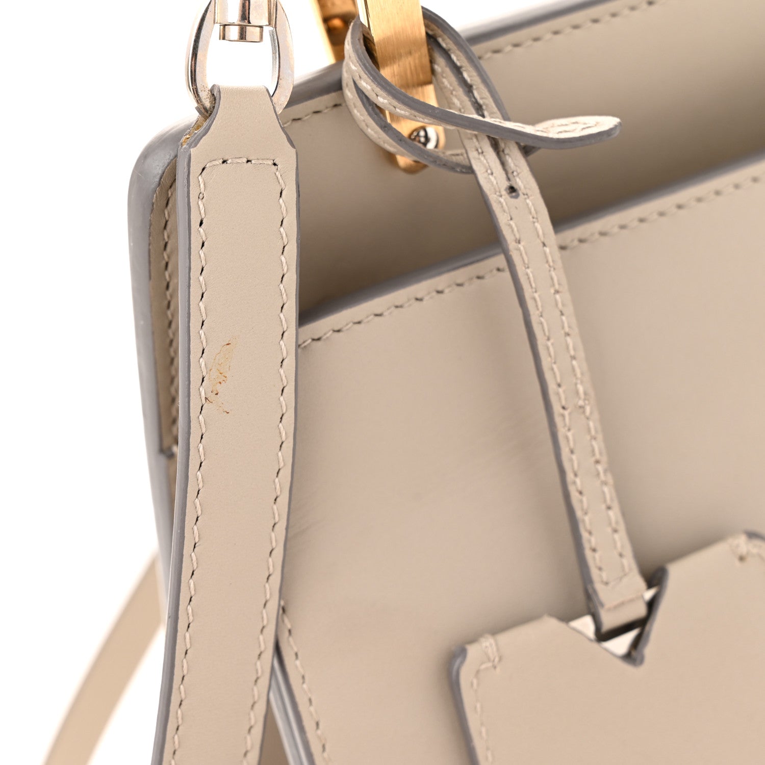 Balenciaga Smooth Calfskin Le Dix S Cartable Shoulder Bag Pearl Grey 11 of 14