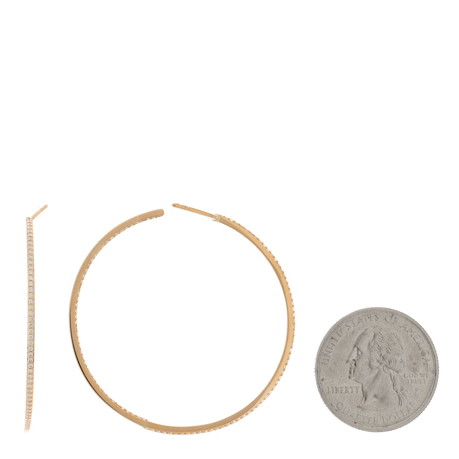 Messika 18K Rose Gold Medium Gatsby Hoop Earrings 2 of 6