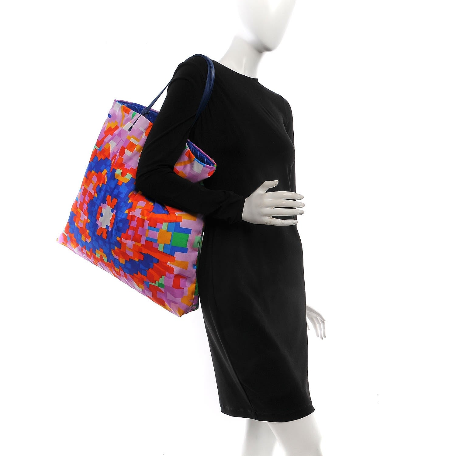 Chanel Nylon Printed CC Tote Multicolor 2 of 9