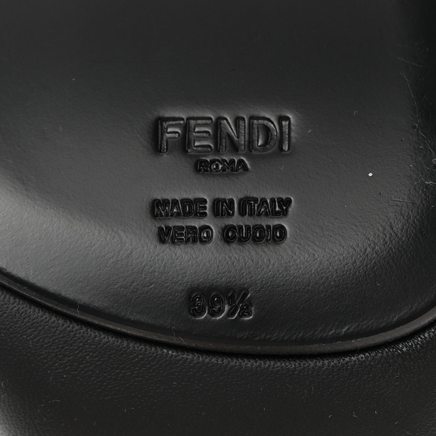 Fendi Nappa Baguette Ankle Strap 30/110mm Platform Sandals 39.5 Black 6 of 9