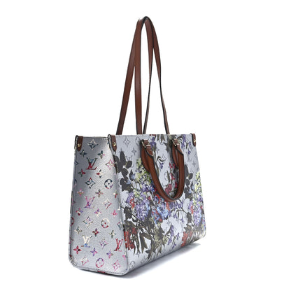 Louis Vuitton Metallic Monogram LV Garden OnTheGo MM Silver 3 of 10