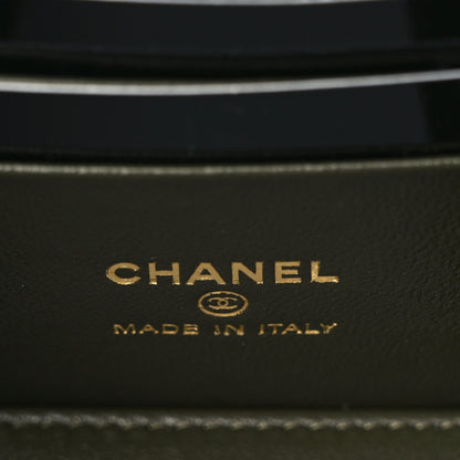 Chanel Lambskin Quilted Pick Me Up Vanity Case Khaki 6 of 11