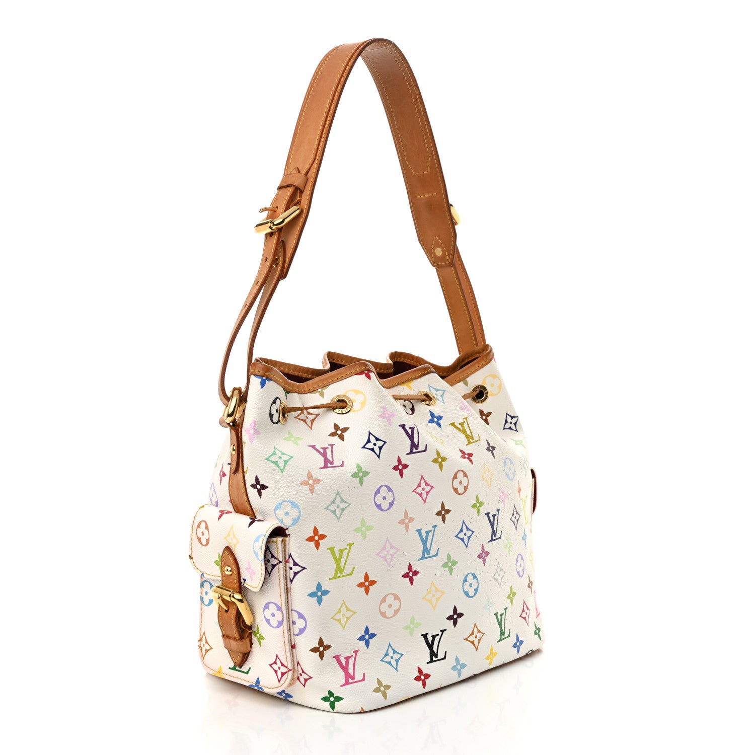 Louis Vuitton Monogram Multicolor Petit Noe White 3 of 14