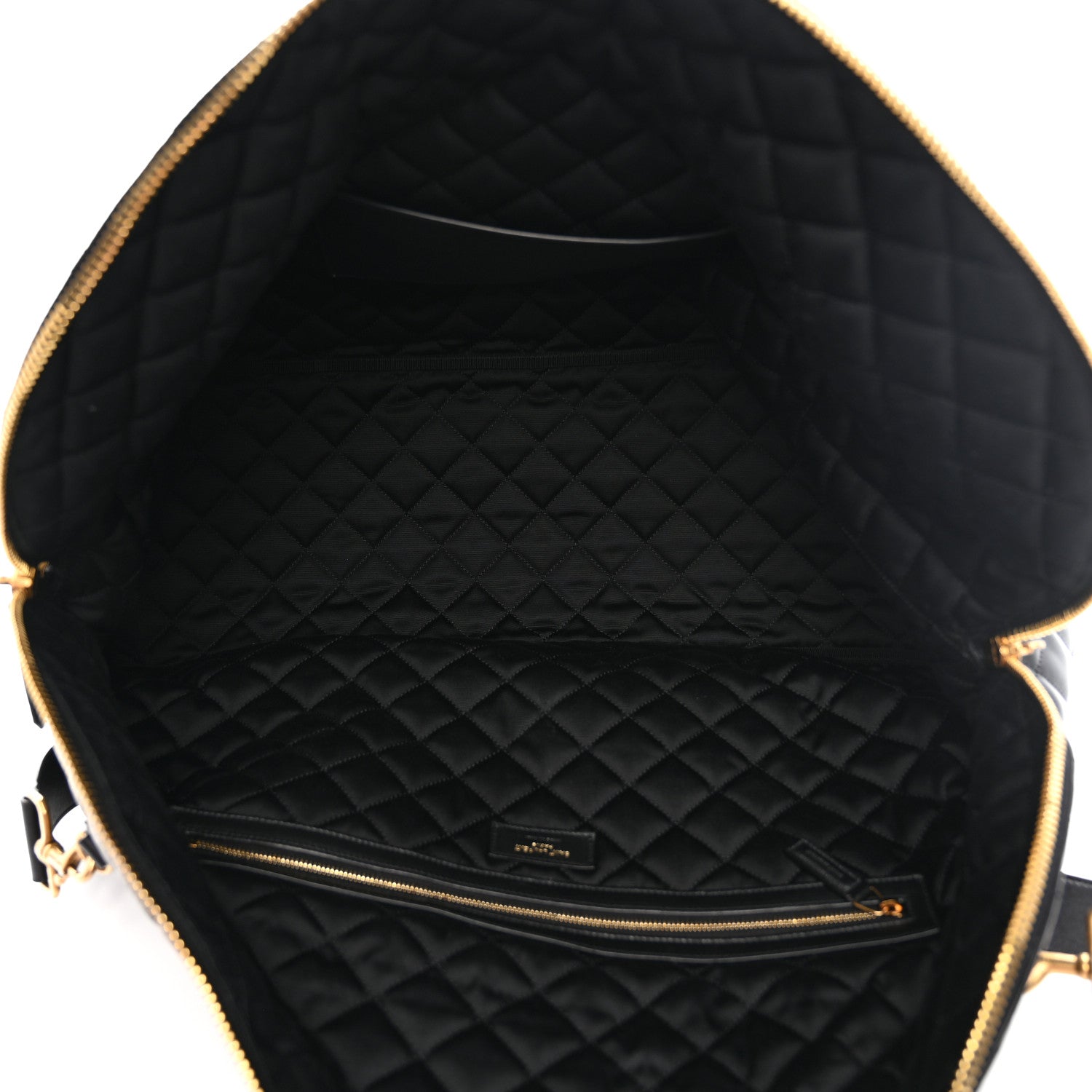 Saint Laurent Calfskin Quilted ES Giant Travel Bag Black 4 of 9