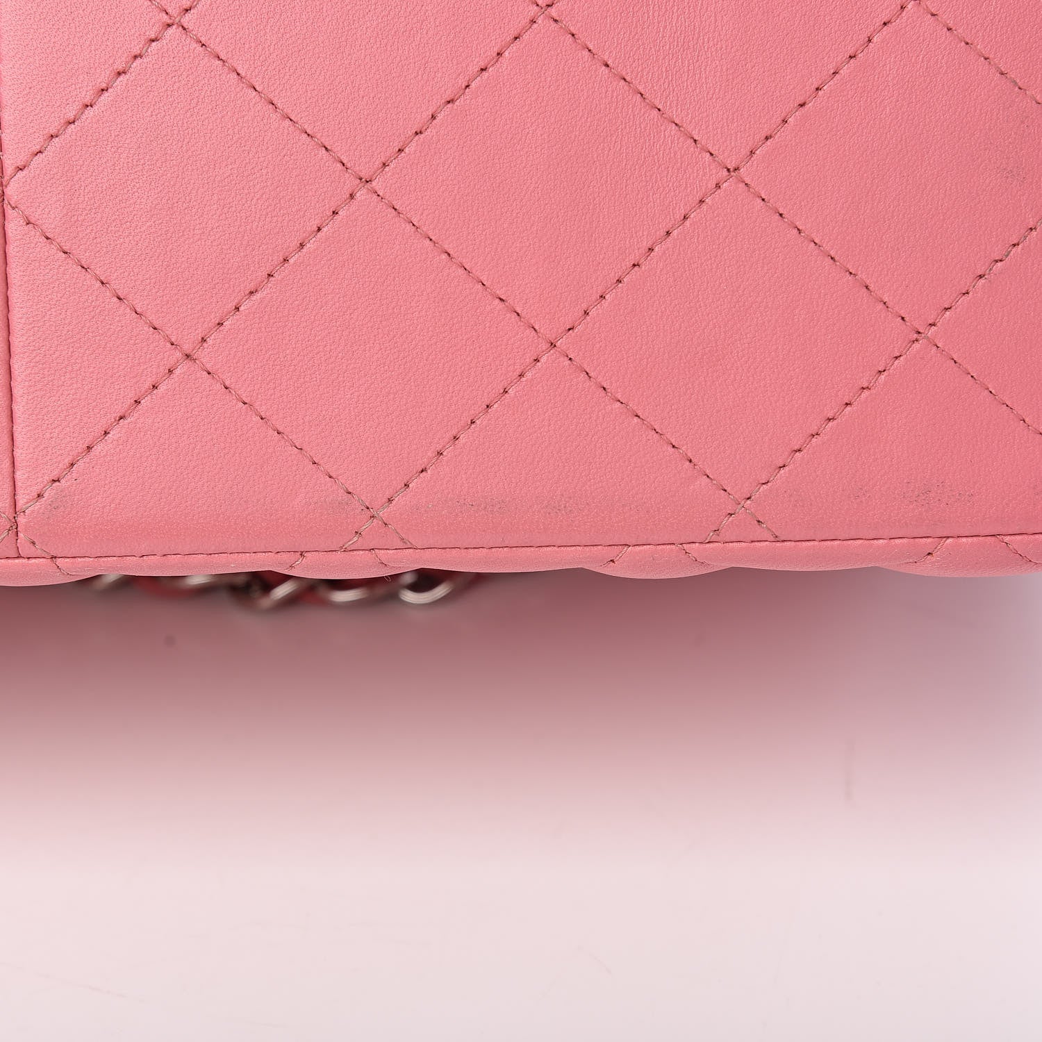 Chanel Lambskin Quilted Jumbo Double Flap Pink 11 of 14