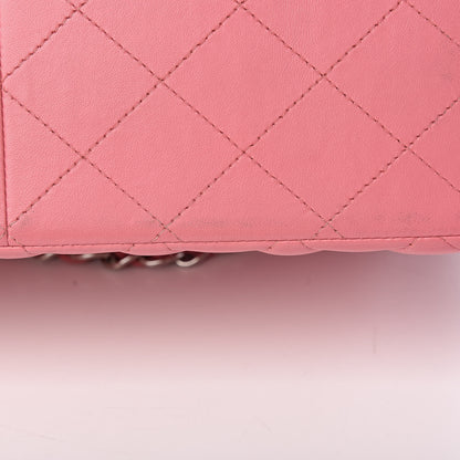 Chanel Lambskin Quilted Jumbo Double Flap Pink 11 of 14