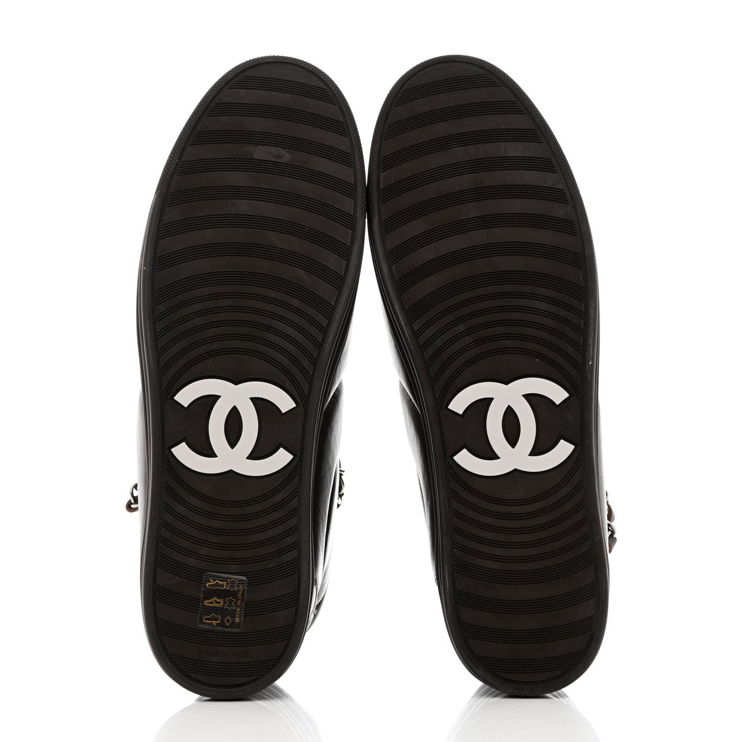 Chanel Calfskin Mens Zipped Sneakers 44 Brown 5 of 10