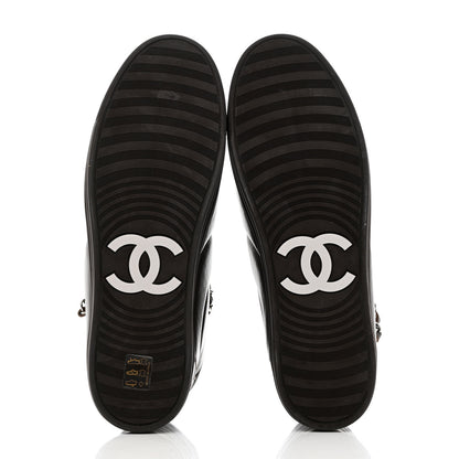 Chanel Calfskin Mens Zipped Sneakers 44 Brown 5 of 10