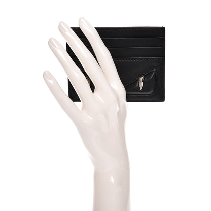 Fendi Vitello Century Monster Eyes Card Holder Black 2 of 7