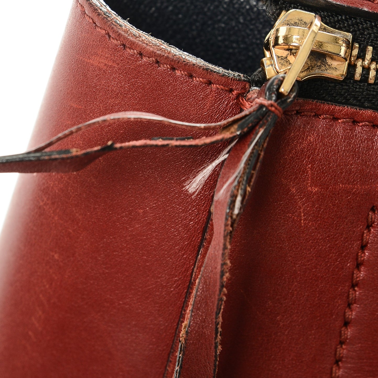 Smooth Calfskin Medium Edge Shoulder Bag Red