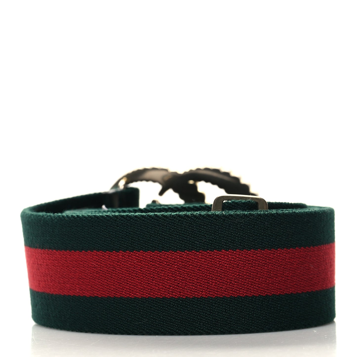 Canvas Torchon Double G Web Belt 100 40 Verde