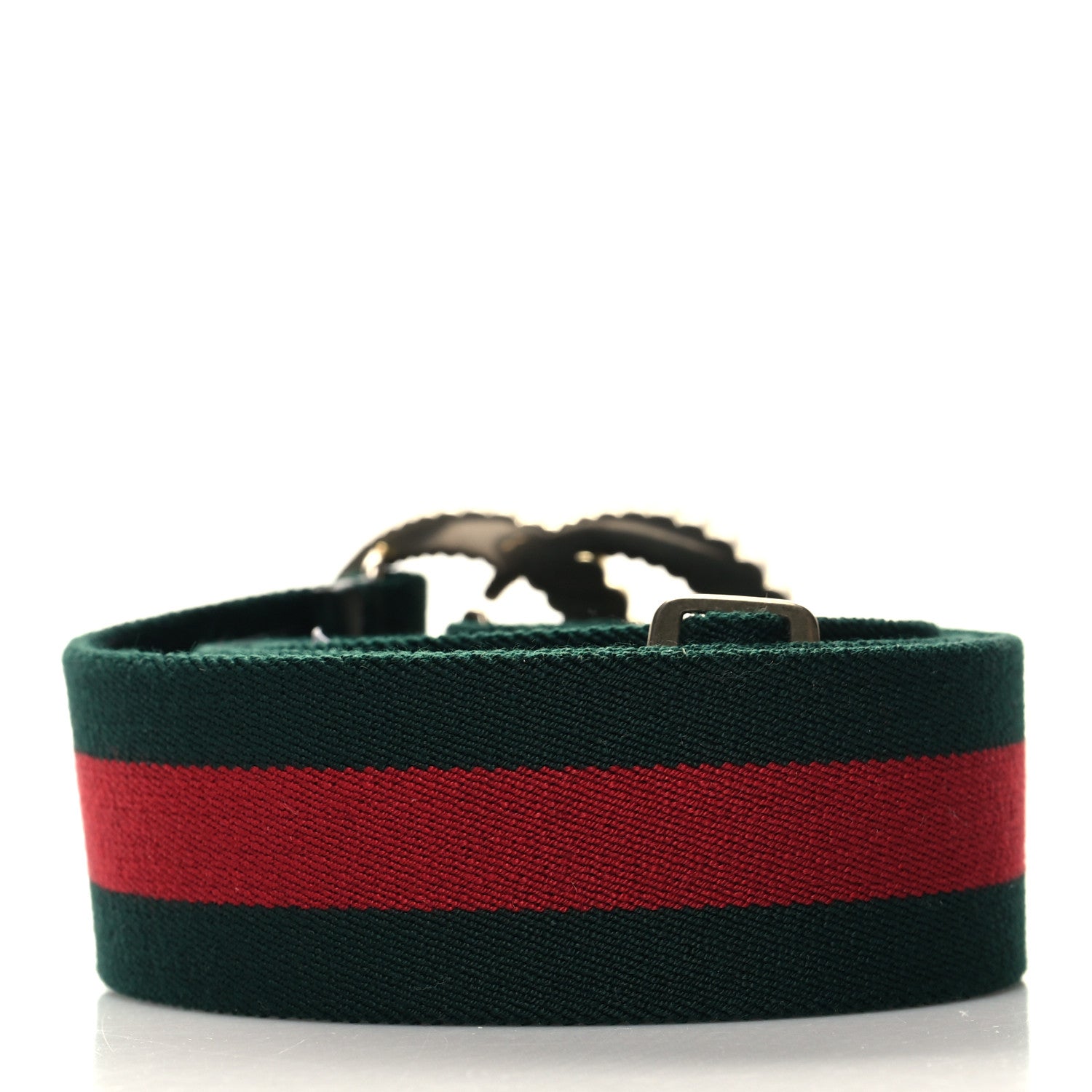 Gucci Canvas Torchon Double G Web Belt 100 40 Verde 2 of 3