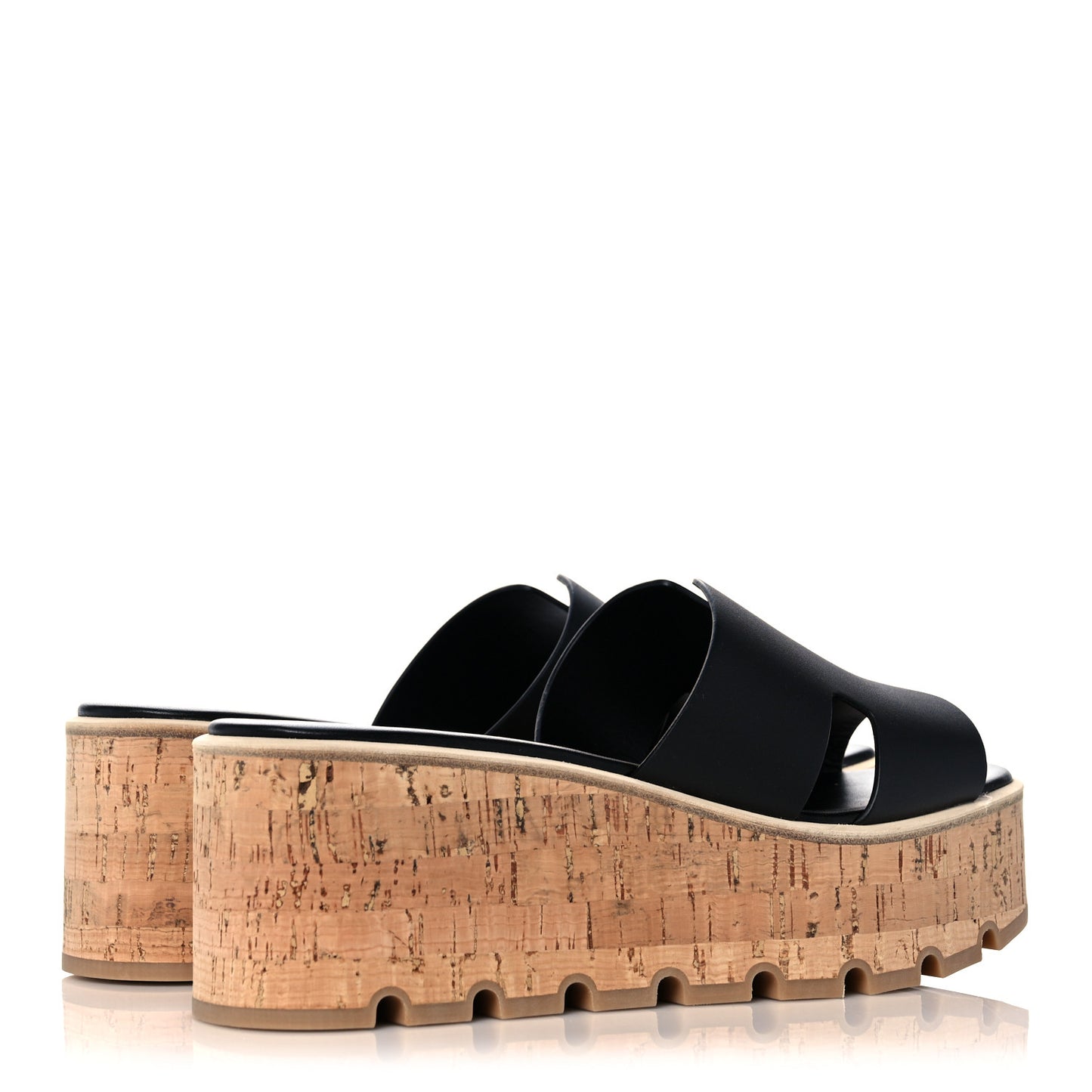 Calfskin Cork Eze 30 Sandals 39 Black