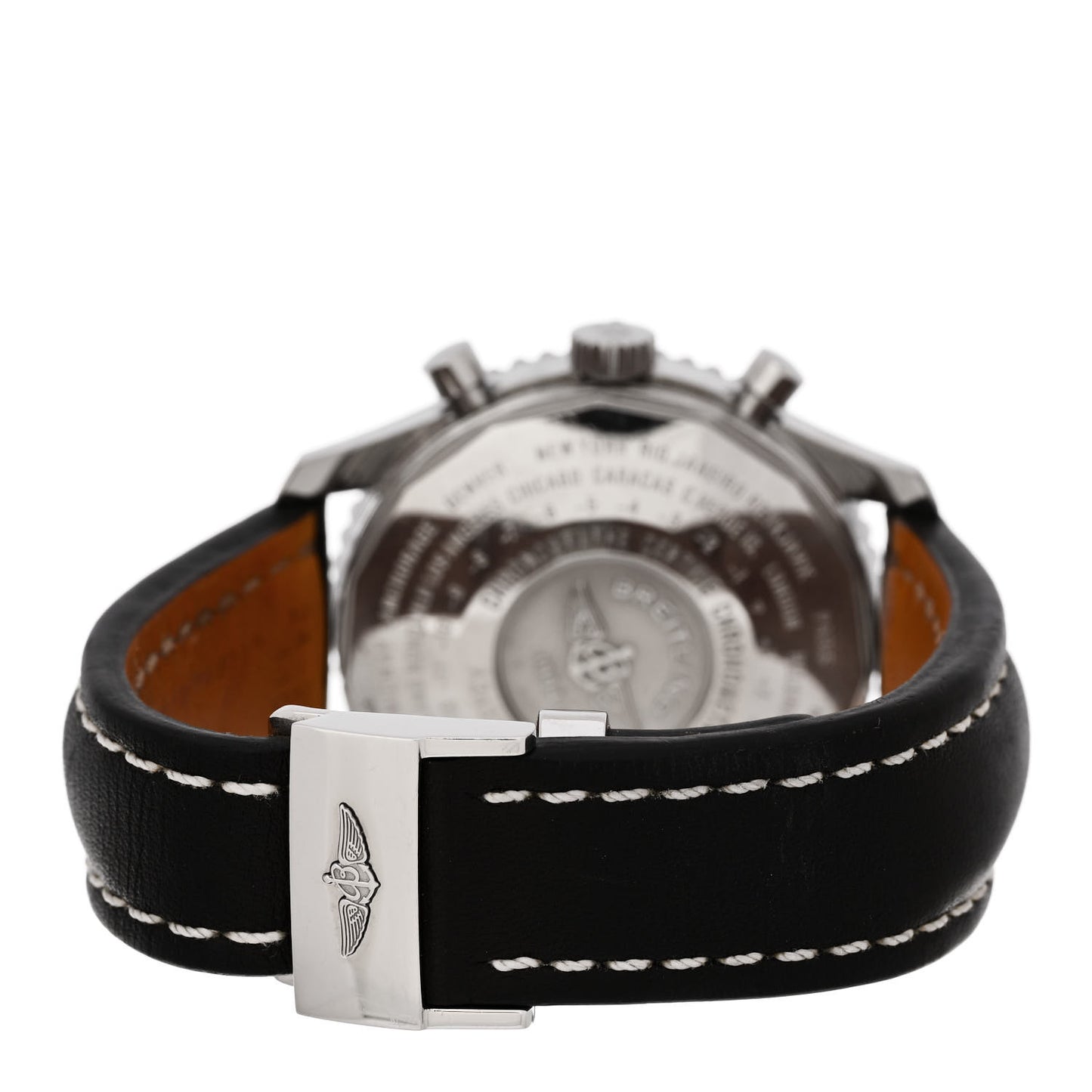 Stainless Steel Calfskin 46mm 1884 Chronometre Navitimer Automatic Watch Black A24322