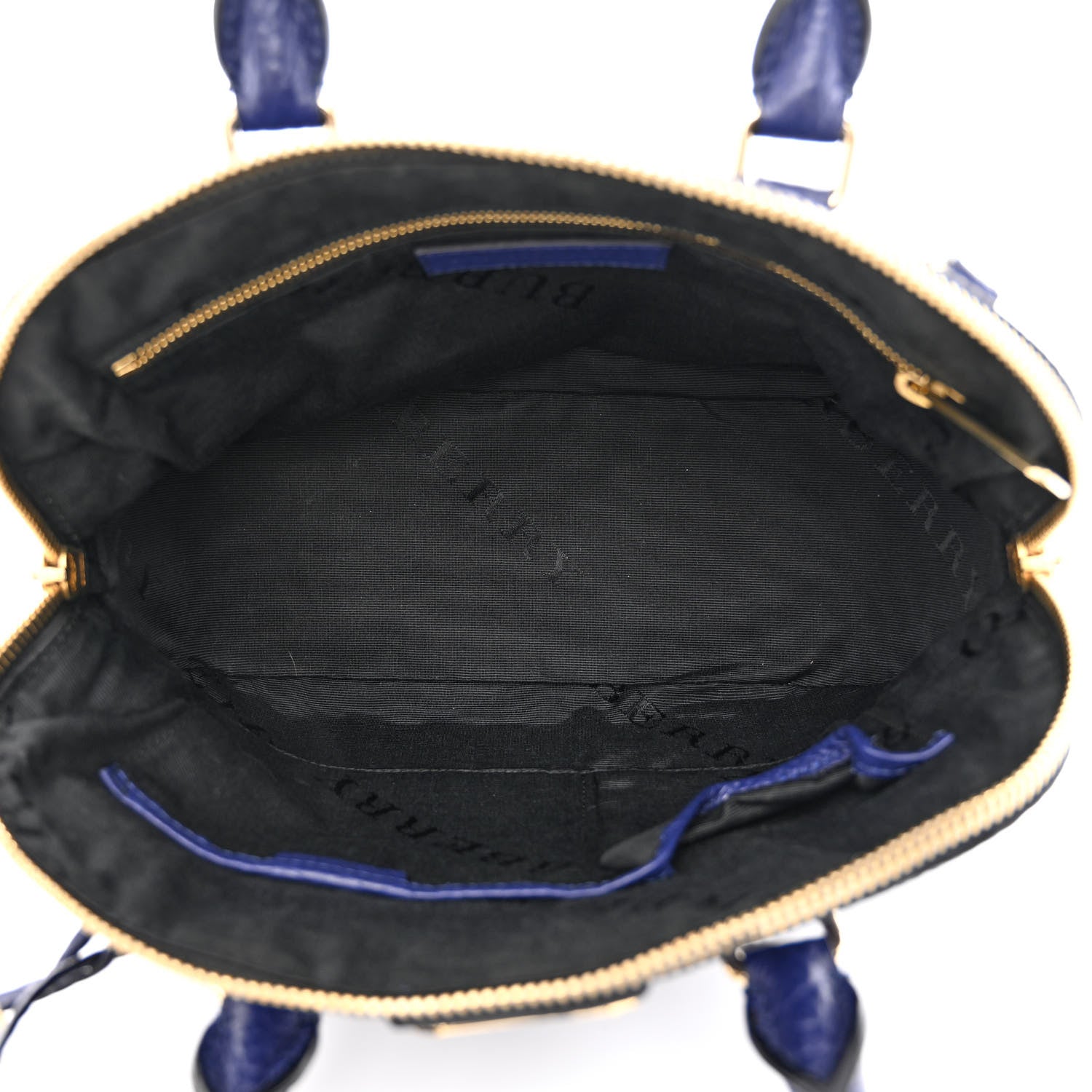 Burberry Heritage Grain Small Orchard Bowling Bag Navy Blue 5 of 13