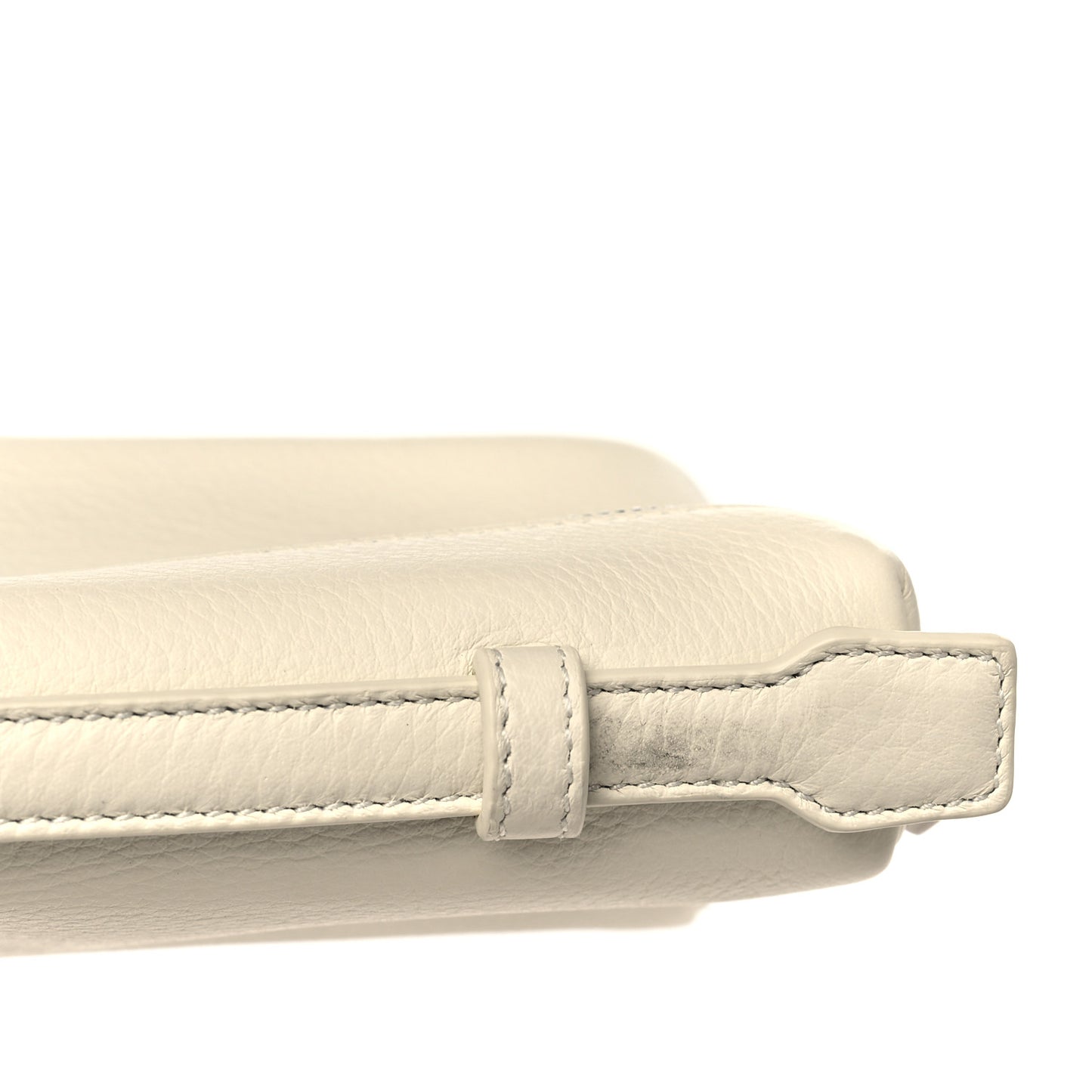 Grained Calfskin L19 Extra Pocket Pouch Whisper White