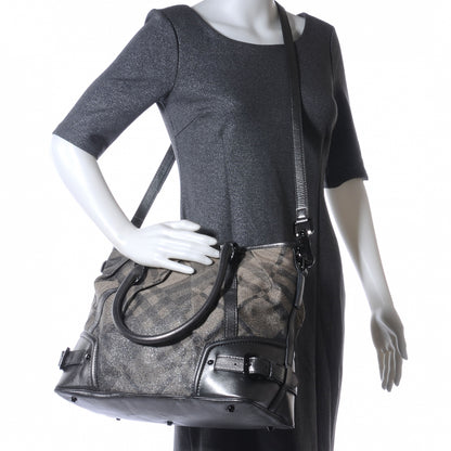 Burberry Leather Shimmer Check Tote 2 of 10