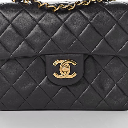 Chanel Lambskin Quilted Mini Square Flap Black 11 of 11