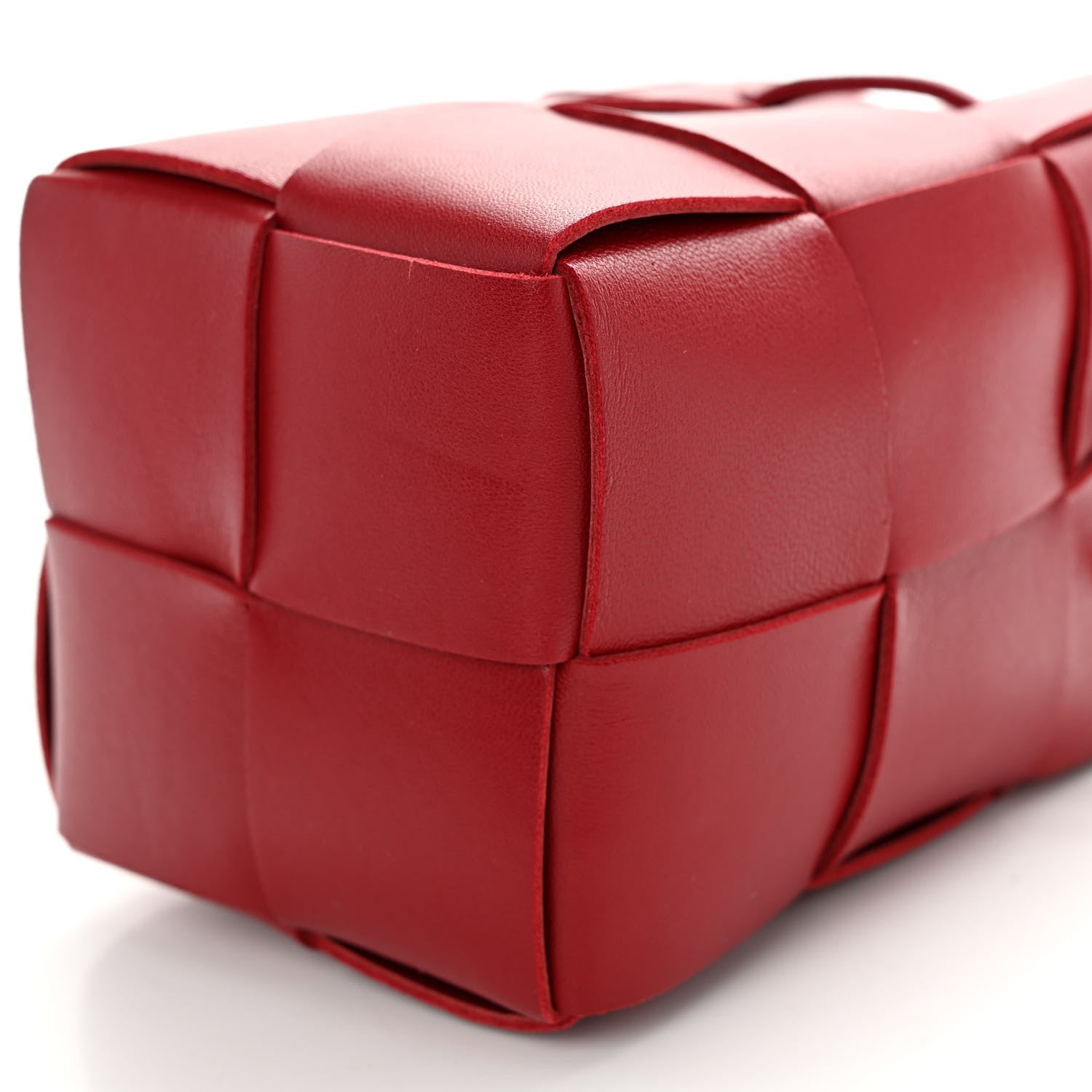Bottega Veneta Nappa Maxi Intrecciato Mini Cassette Bucket Bag Dark Red 9 of 9