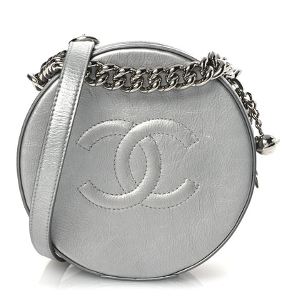 Chanel Metallic Glazed Calfskin Round As Earth Evening Bag Silver 1 of 14