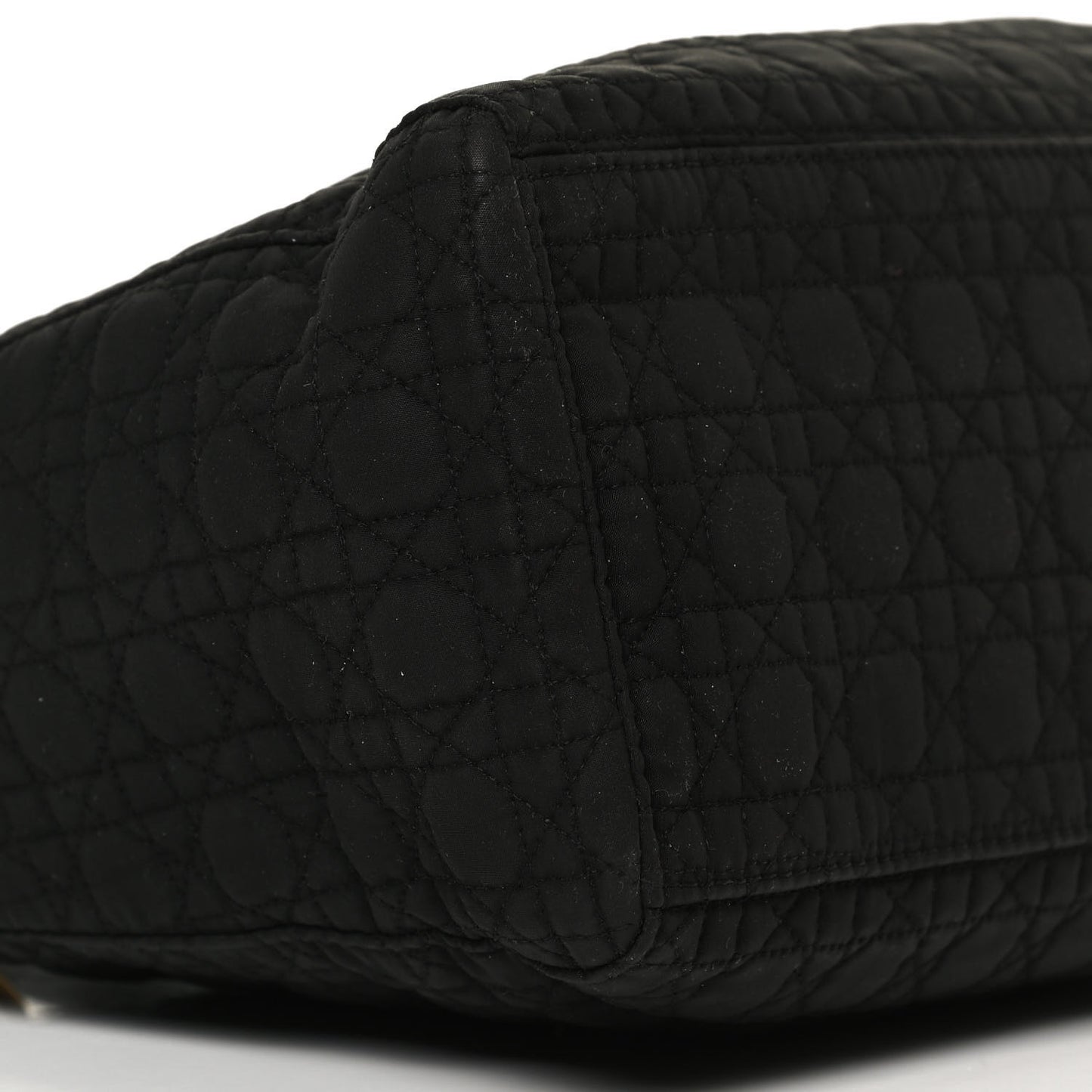 Nylon Cannage Medium Lady Dior Black