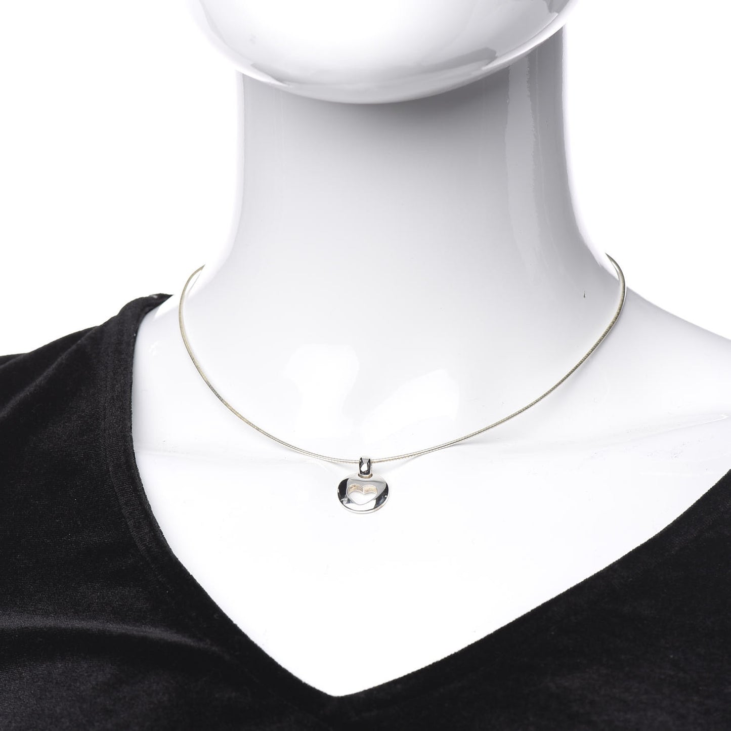 Sterling Silver Heart Wire Pendant Necklace