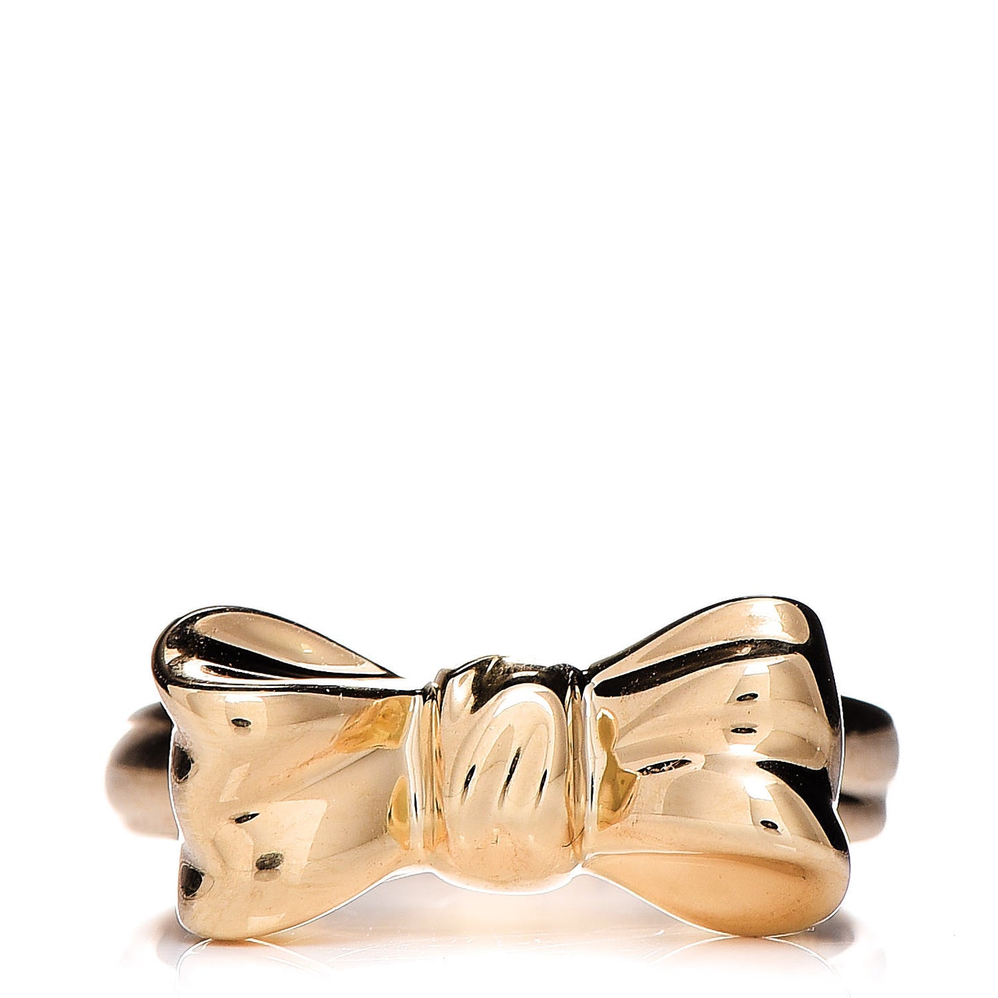18K Yellow Gold Bow Ring 49 5