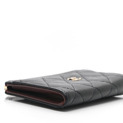 Chanel Caviar Quilted CC Zip Around Card Holder Black 8 of 10