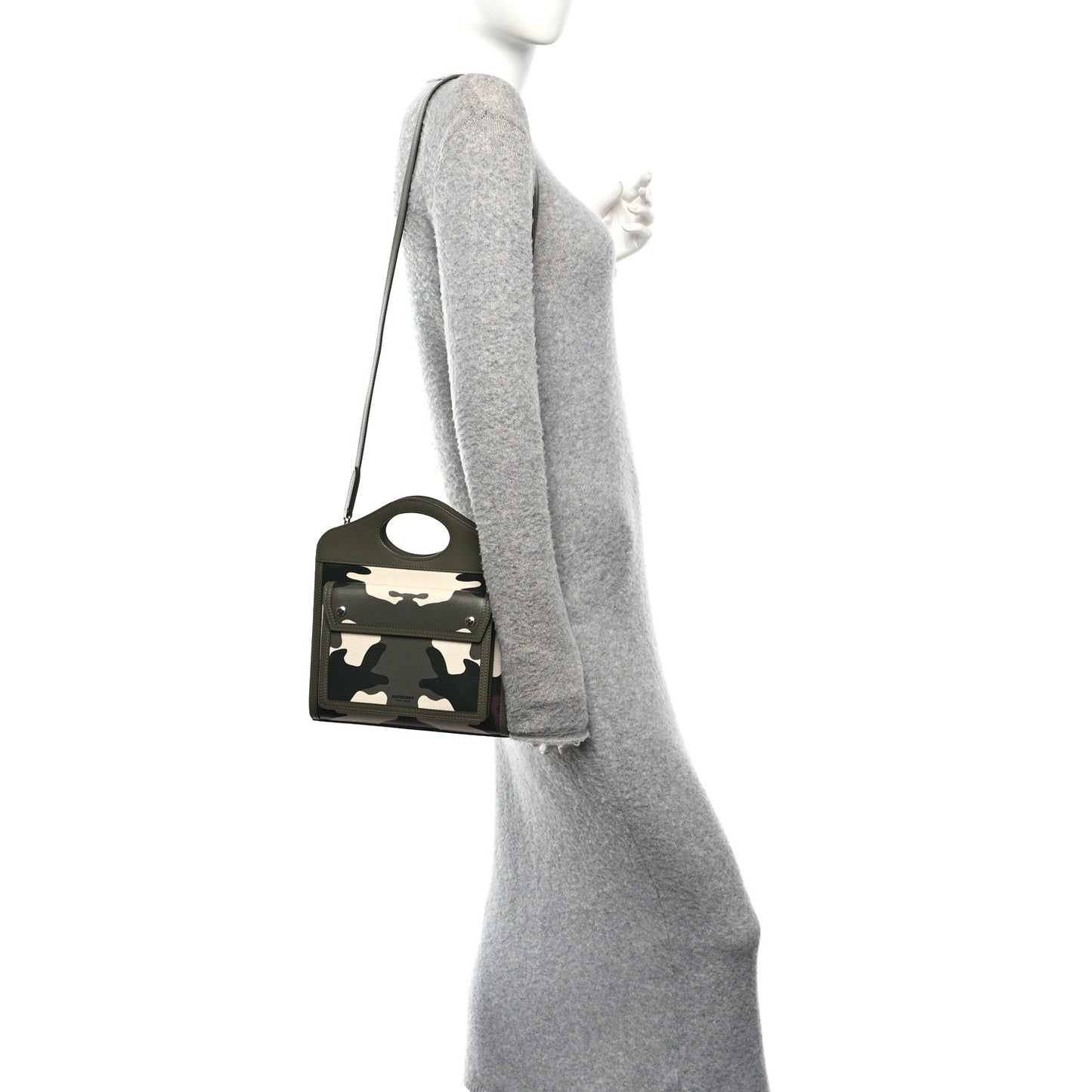 Calfskin Camouflage Mini Pocket Bag Green