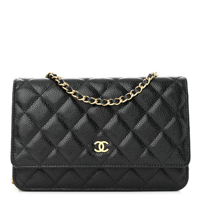 Chanel Caviar Quilted Wallet on Chain WOC Black 1 of 13