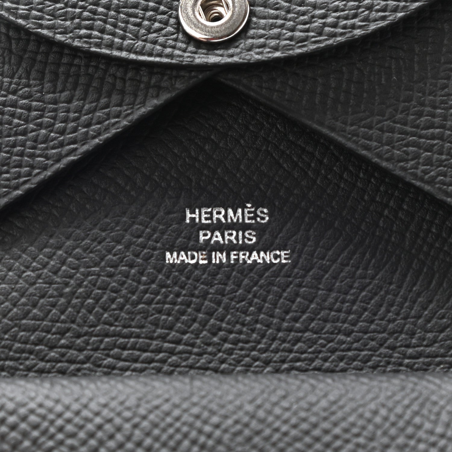Hermes Epsom Calvi Duo Card Case Black 6 of 7