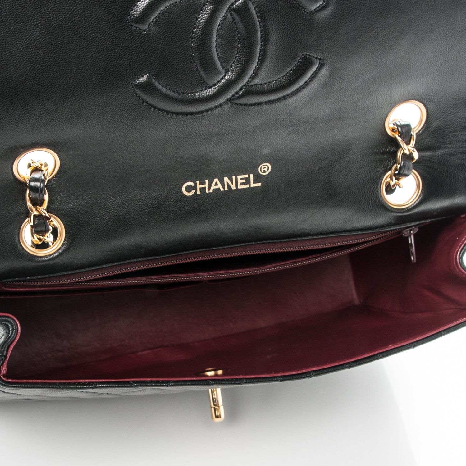 Chanel Lambskin Quilted Medium Single Flap Black 5 of 8