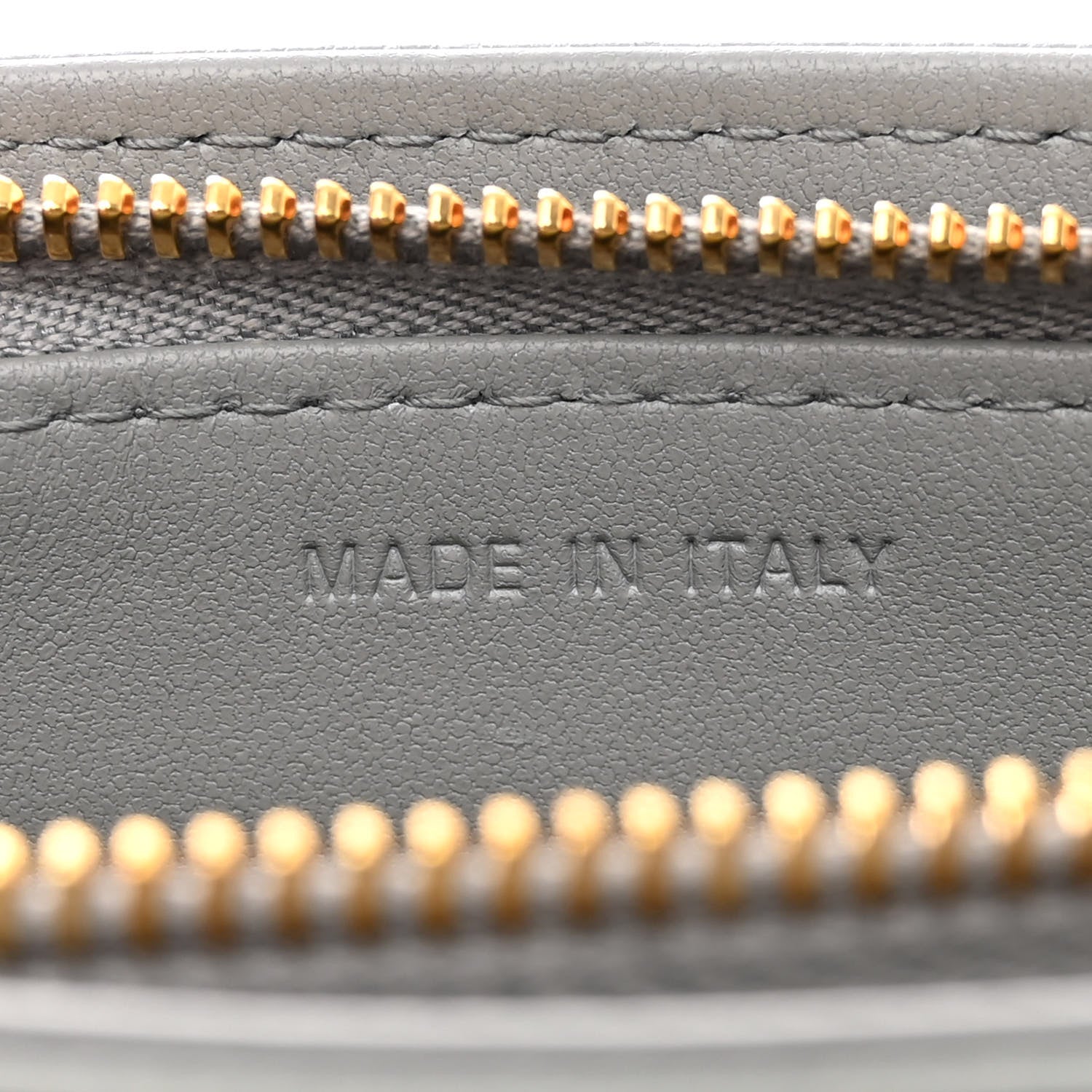 Christian Dior Calfskin Cannage Caro Zipped Pouch With Chain Grey 8 of 12