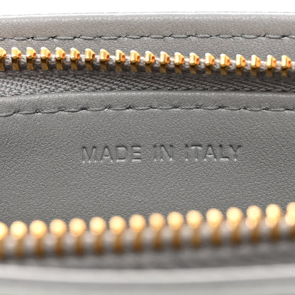 Christian Dior Calfskin Cannage Caro Zipped Pouch With Chain Grey 8 of 12