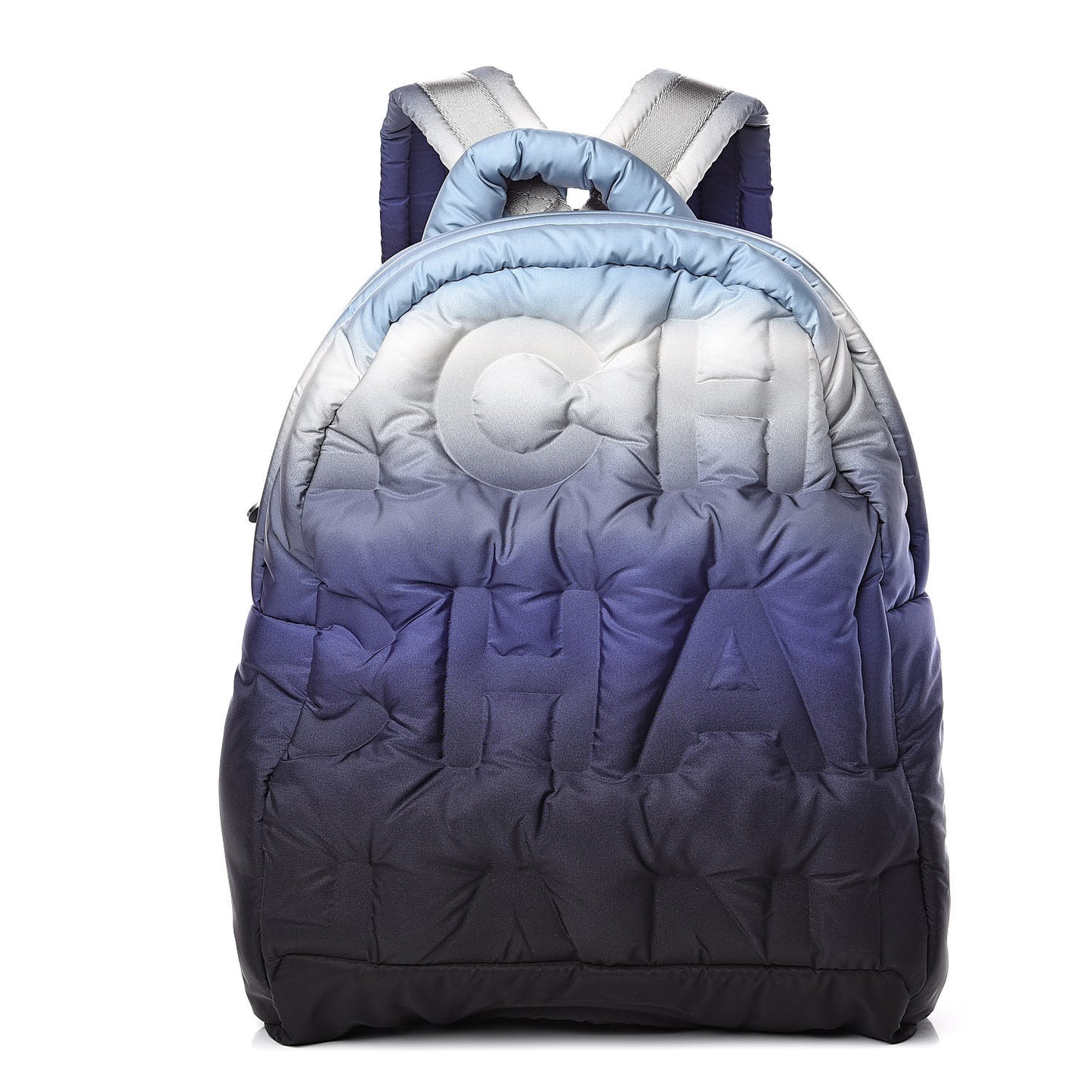 Nylon Embossed Small Doudoune Backpack Black Blue White